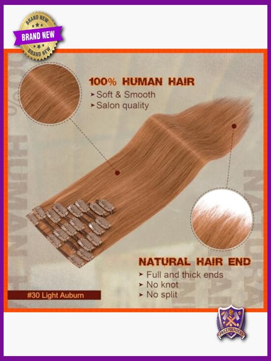 Real Human Hair Clip In Extensions Straight Remy 20 inch 8 Pieces main image 5